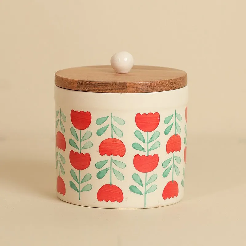 Aarunya Ceramic Jar (1000 mL Each) - Set Of Two media 3