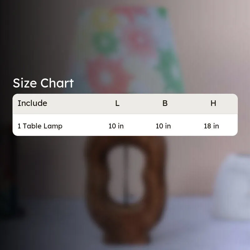 Hikari Hewn Printed Mango Wood Table Lamp - Multicolor media 5