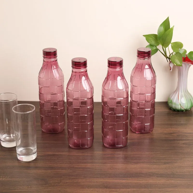 PureGrid Maroon Clear PET Bottle (1000 mL Each) - Set Of Four media 1