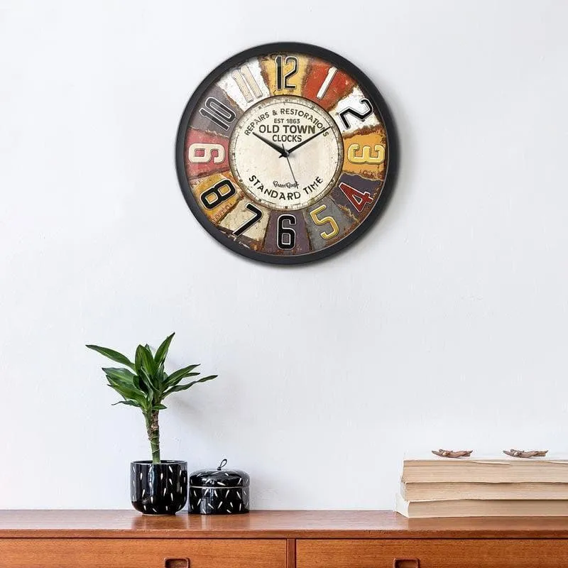 Vintagey Pop Art Wall Clock media 1