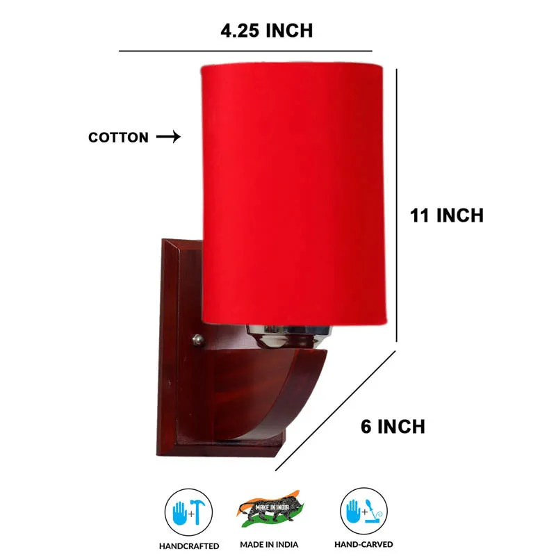 Gory Cylindrical Wooden Wall Lamp media 7