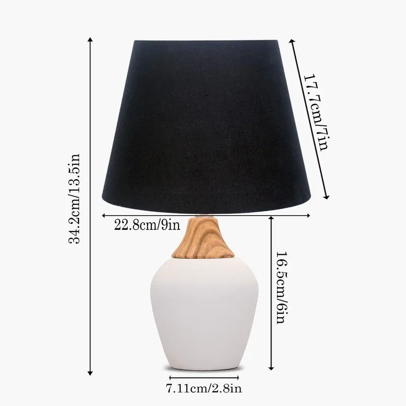 GlowEdge Ceramic Table Lamp - Black media 7