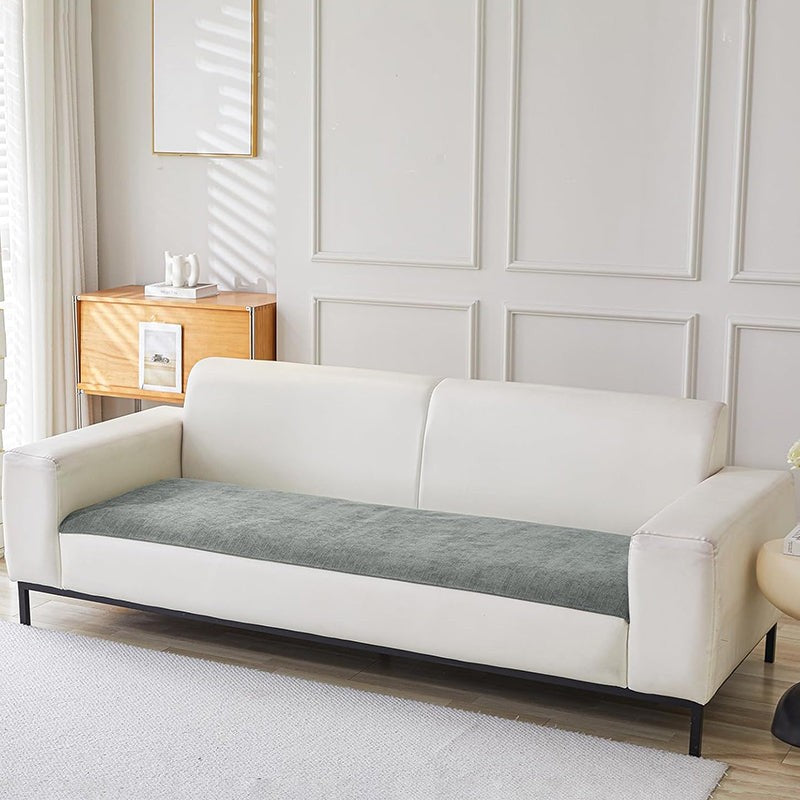 Herringbone Chenille Sofa Mat - Grey media 5