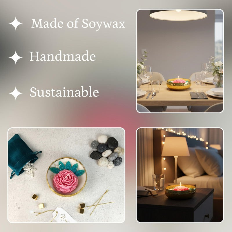 Rosy Cubique Soy Wax Candle media 5