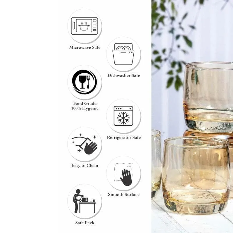 Mackensi Gold Whiskey Glass (315 mL) - Set Of Six media 6