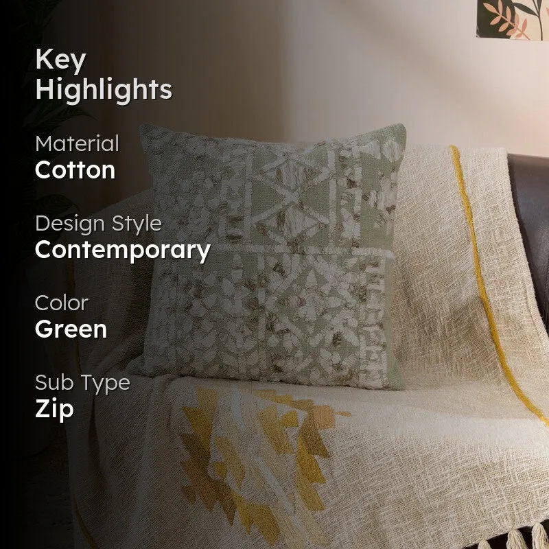 Zigzag Wave Cotton Slub Cushion media 2