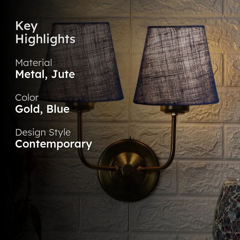Lumoire Duo Cone Metal Wall Lamp - Blue media 2