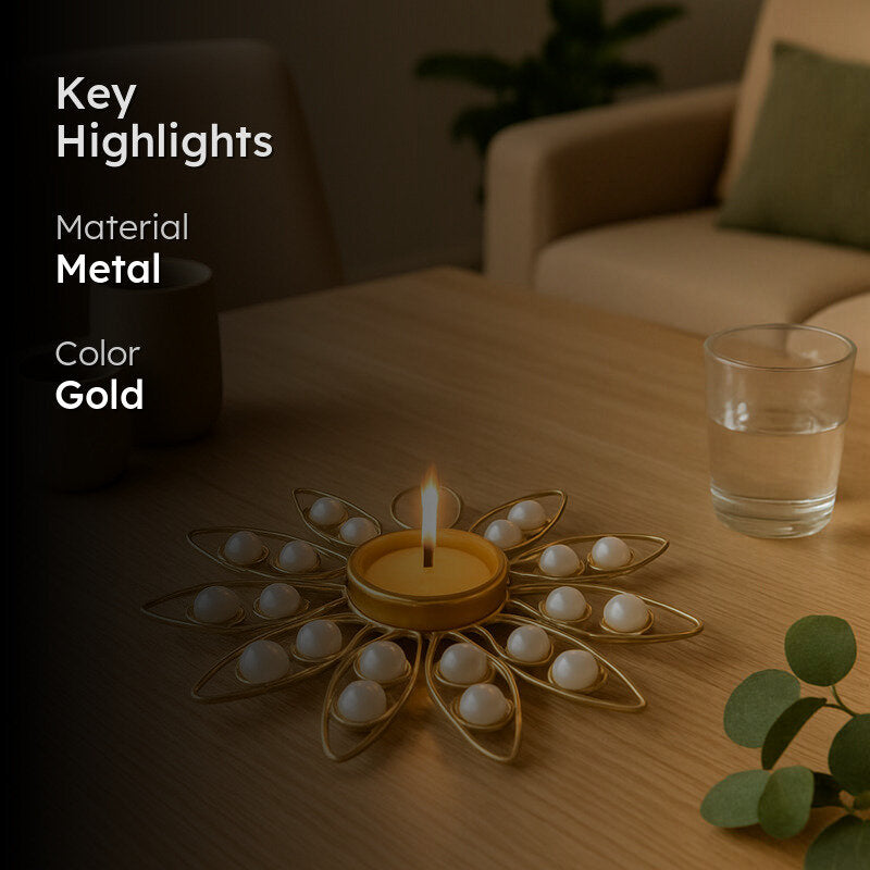 Pearlo Floral Tealight Candle Holder media 2