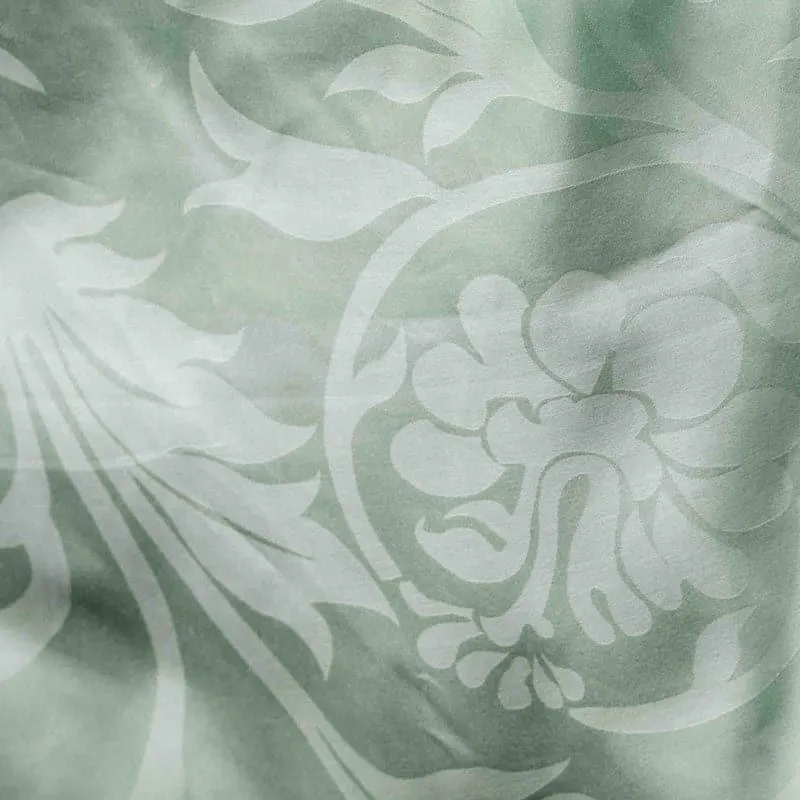 Fruva Vine Floral Cotton Bedsheet (Green) - 300 TC media 6