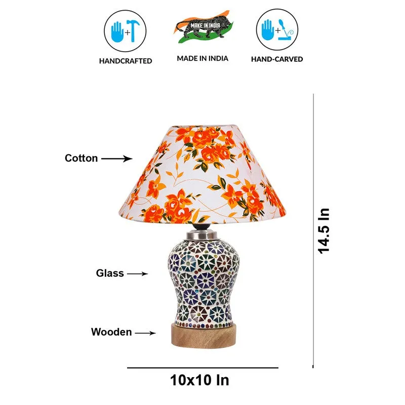 Astrona Fleur Cone Wooden Table Lamp - Multicolor media 9