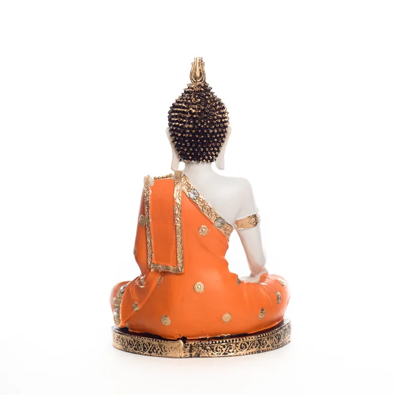 Mediatating Buddha Showpiece - Orange media 5
