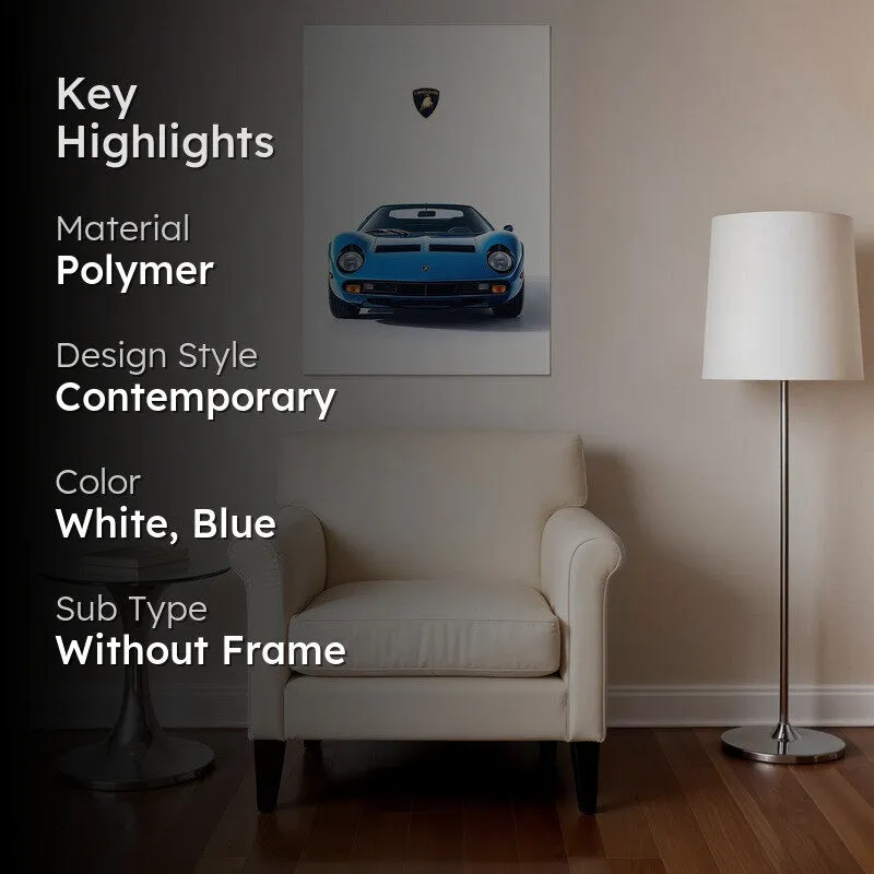 Lamborghini Blue Thunder Wall Poster media 2