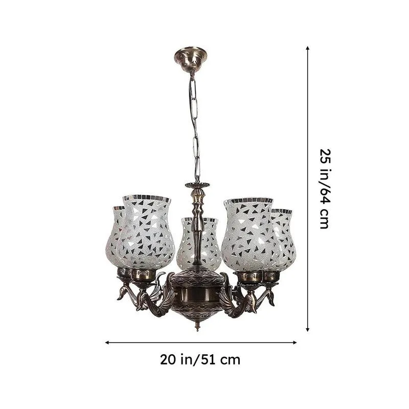 Ceiling lamp with dimensions marked against a plain background