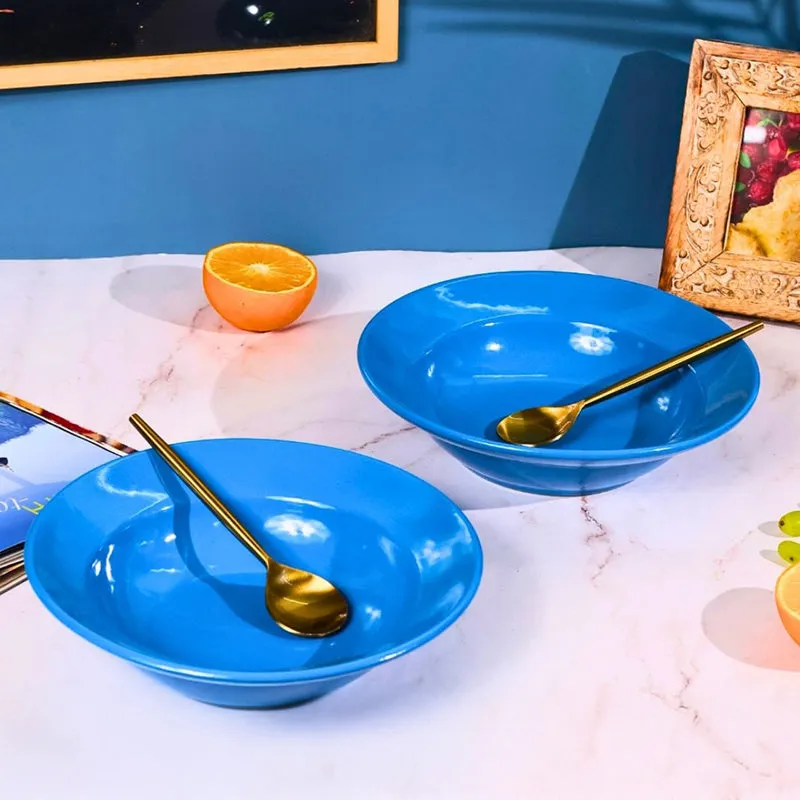 Eriginia Ceramic Pasta Plate - Blue media 4