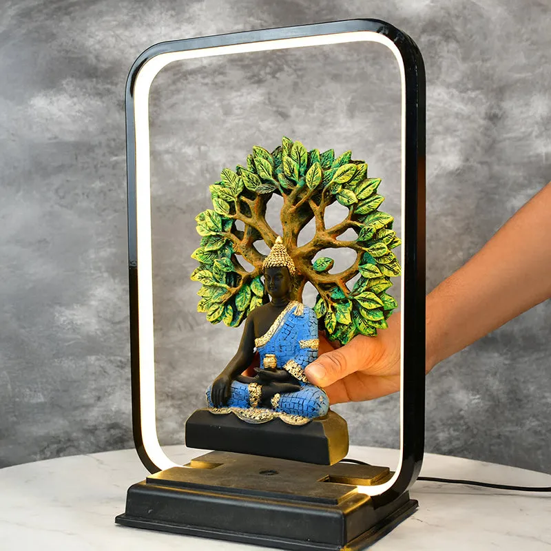 Buddha & Bodhi Tree Resin Showpiece media 6