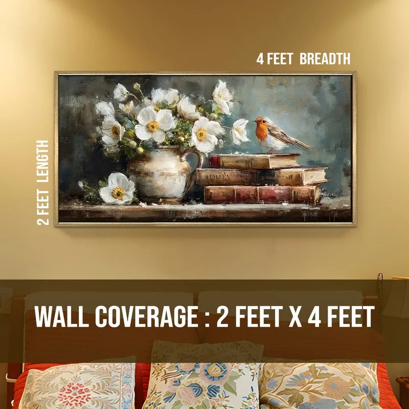 Bloom Delight Canvas Wall Painting With Frame media 8
