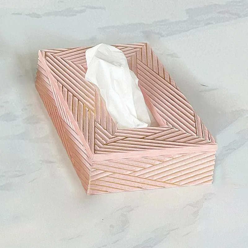 Stripe Stride Tissue Box - Pink media 3