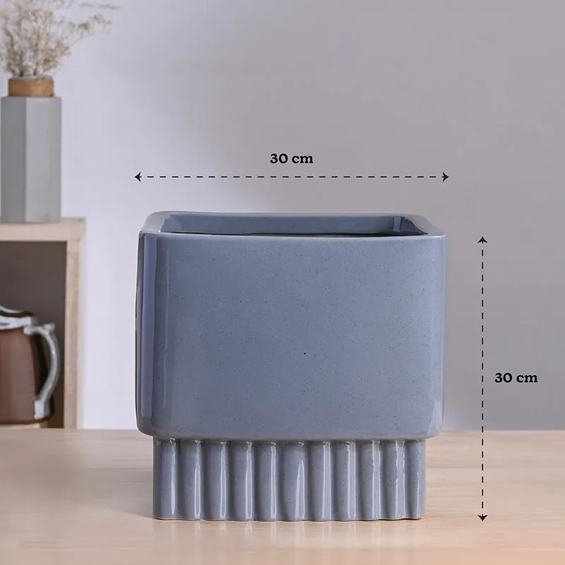 Ugaoo Sleepy Sprout Square Ceramic Planter - Dark Grey media 10