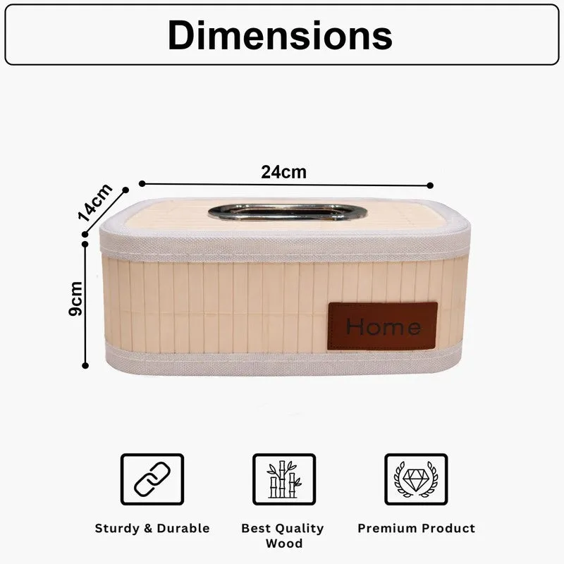 EcoNest Bamboo Tissue Holder - Ivory media 9