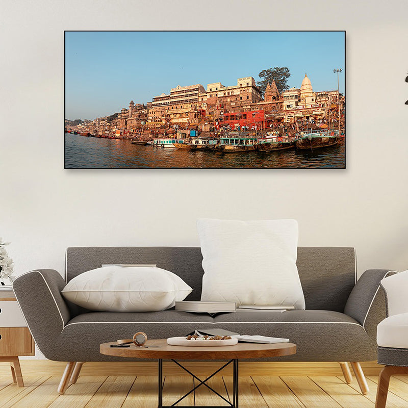 Ghats Of Varanasi Canvas Wall Painting