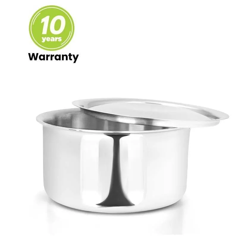 Gusto Stainless Steel Pateela With Lid - 1700 mL / 6 Inches media 6