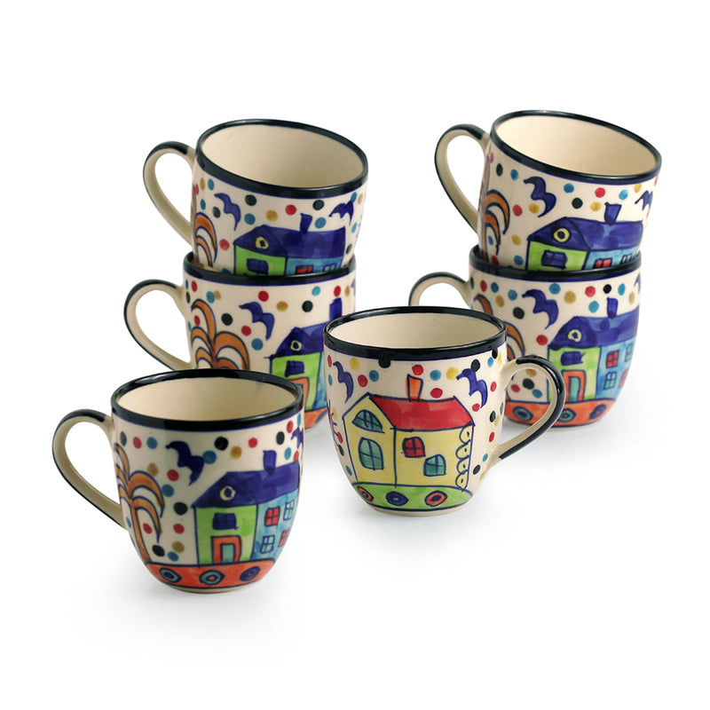 Sweet Ceramic Tea Cup (180 mL Each) -  Set of Six media 3