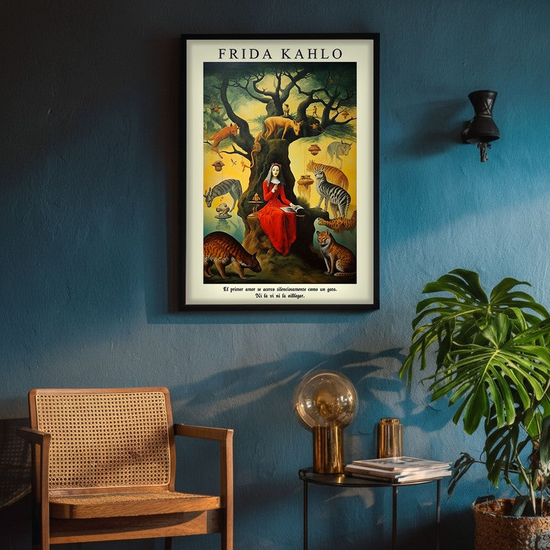 Women in Woods Archival Canvas Wall Art - Black Frame media 4