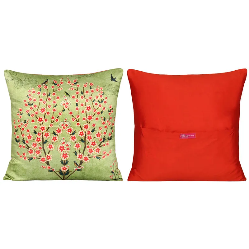 India Circus Rainforest Retreat Printed Satin Cushion Cover - Set Of Five media 4