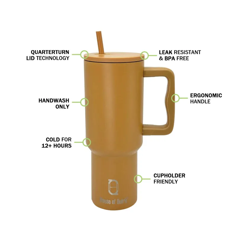 Hydra Boost Stainless Steel Tumbler (1200 ML) - Brown media 3