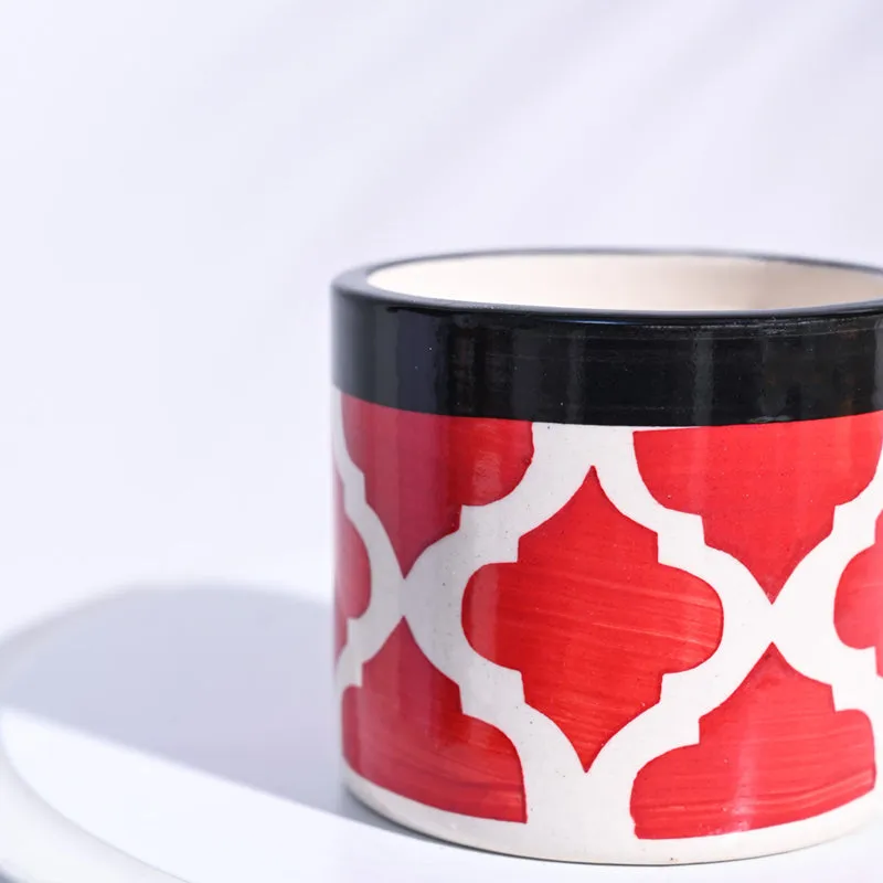 Ugaoo Pipe Rose Red Ceramic Pot media 4