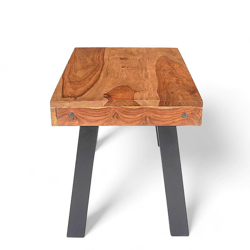 Xexon Sheesham Wooden Center Table - Light Brown media 6