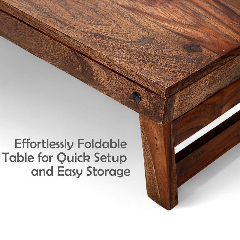 Mverox Sheesham Wooden Side & Bedside Table - Brown media 6