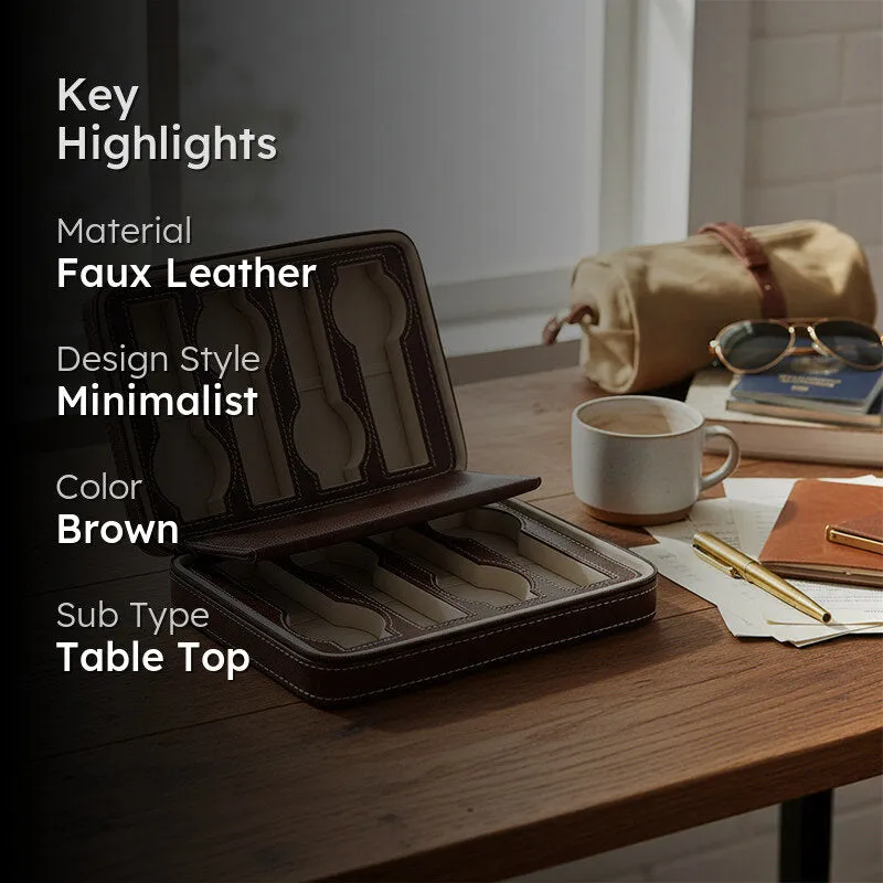 AarviDecor WorkNest Faux Leather Desk Organizer media 2