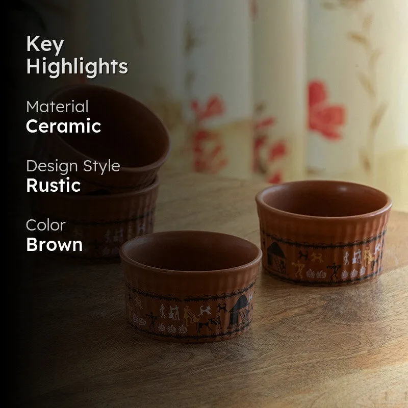 Delight Ceramic Snack Bowl (170 mL) - Set Of Four media 2