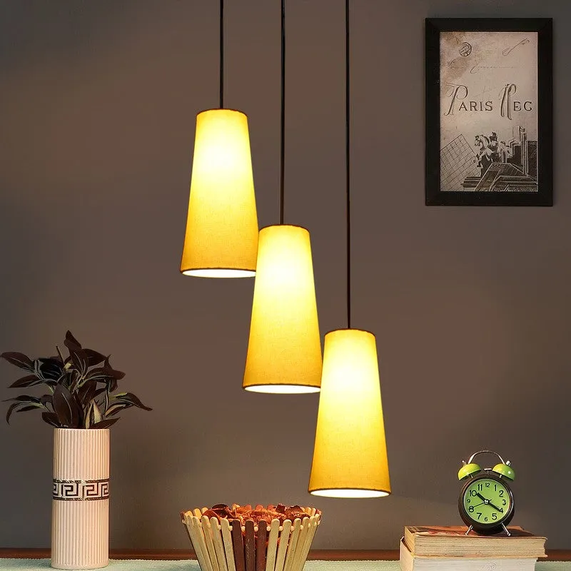 Nordic Neutral Triple Metal Ceiling Lamp - Yellow media 2