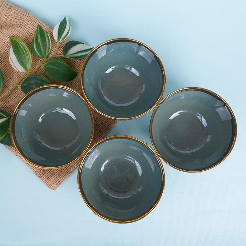 Amazo Green Gold Serving Bowl (300 ML) - Set Of Four media 4