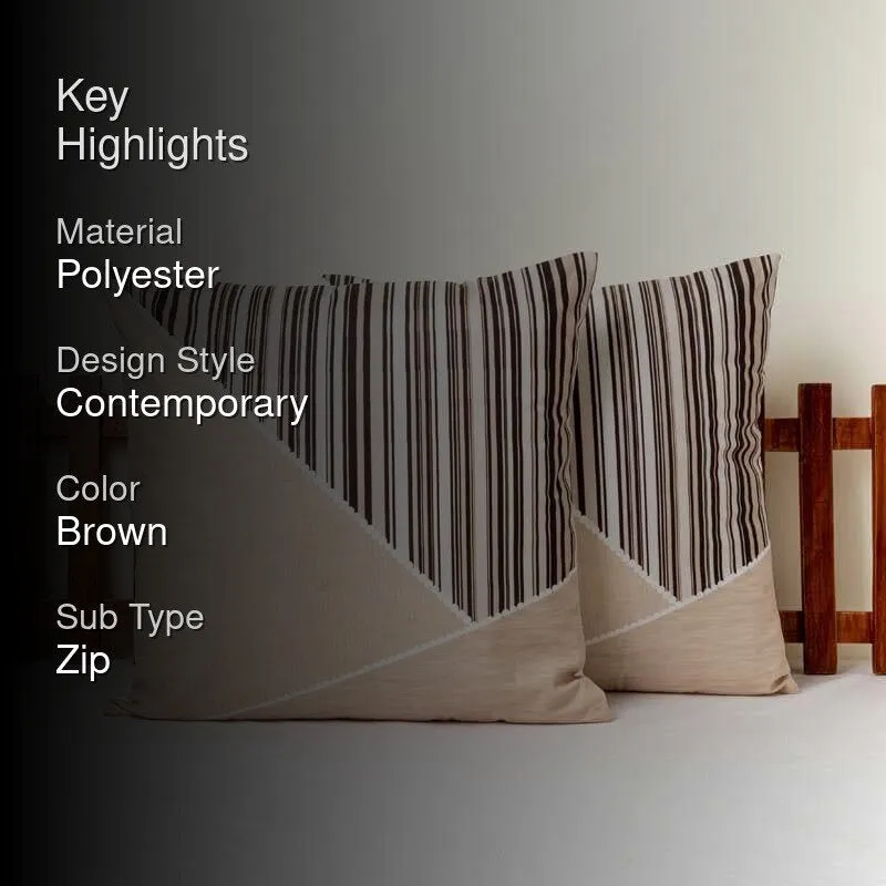 Colourblocked Printed Cushion Cover - Set Of Two media 2
