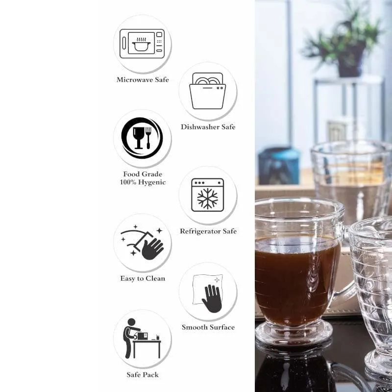 Brigid Glass Tea Cup (230 mL Each) - Set of Twelve media 6