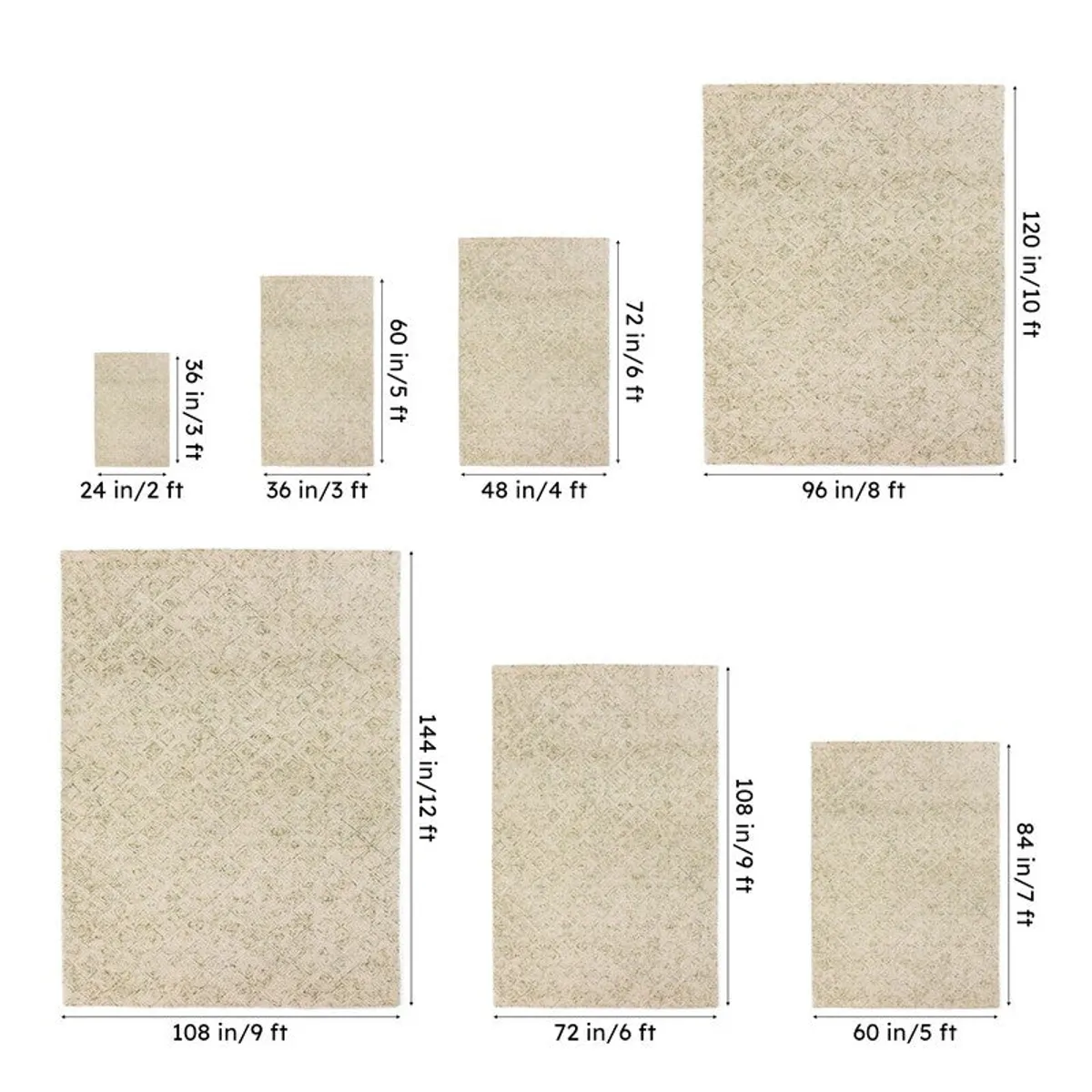 Timeless Textures Hand Tufted Wool Rug - Olive & White - 14