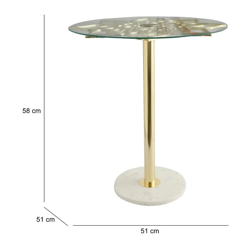 Eden's Flower Side Table - Gold media 6
