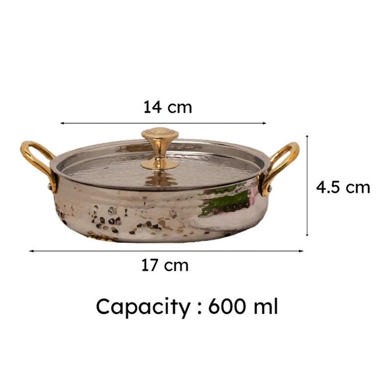 Vintage Charm Hammered Oval Serving Pot - 600 ML image 6