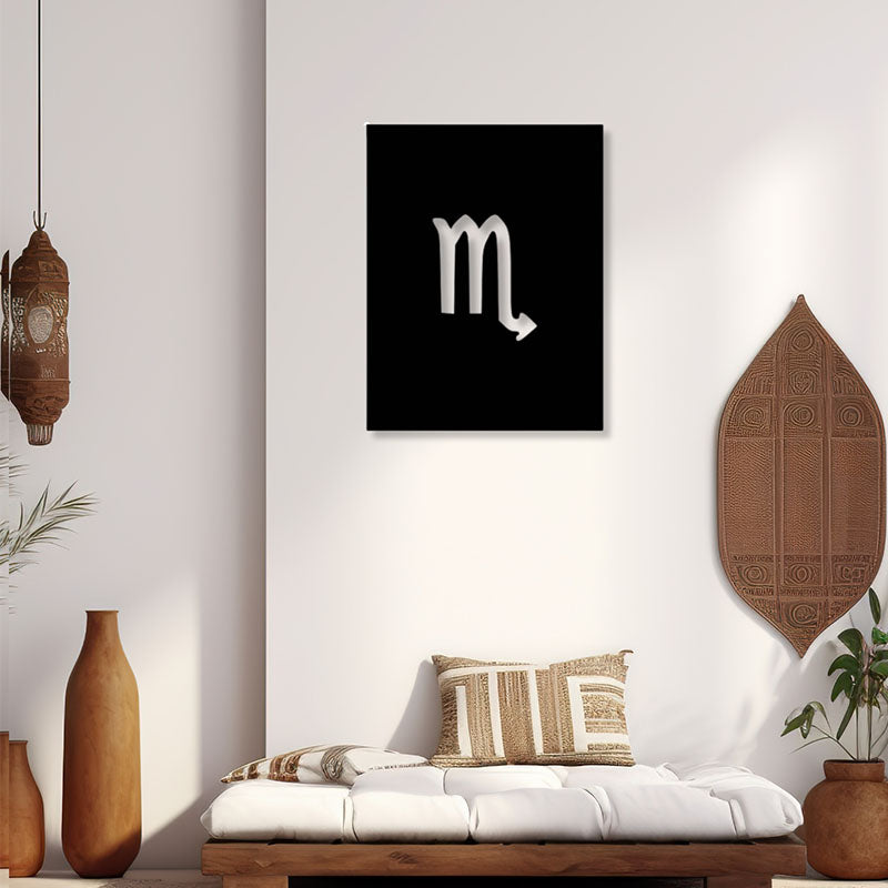 Scorpio Zodiac Sign Black Iron Wall Accent
