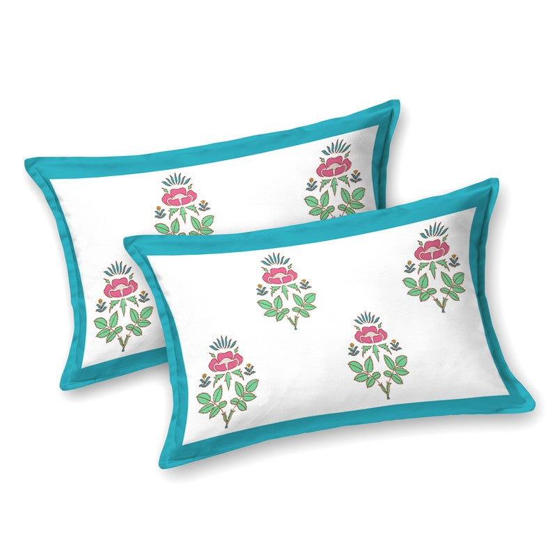 Rang Harmony Cotton Bedsheet (Pink,Blue) - 120 TC media 4