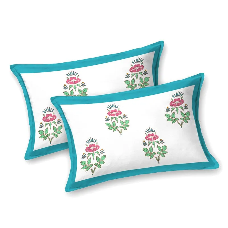 Rang Harmony Cotton Bedsheet (Pink,Blue) - 120 TC media 4