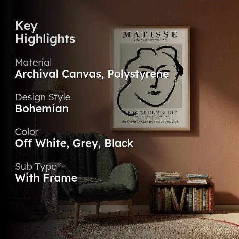 Poetry of Reduction Canvas Wall Painting With Brown Frame media 2