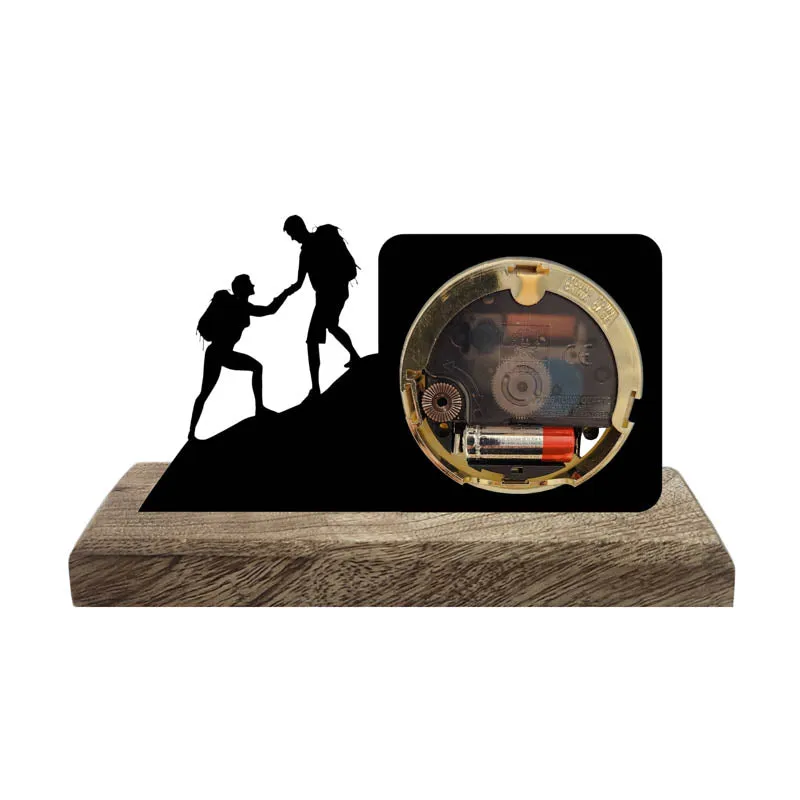 Tenacity Iron & Mango Wood Table Clock media 4