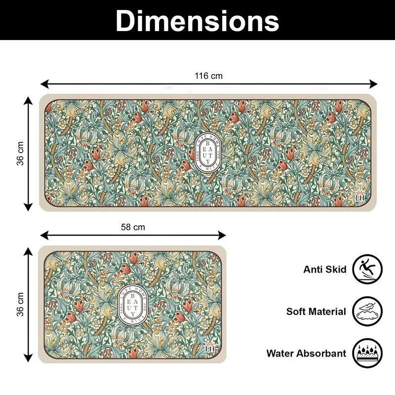 FloraNest Rubber Kitchen Floor Mats - Set of Two media 8