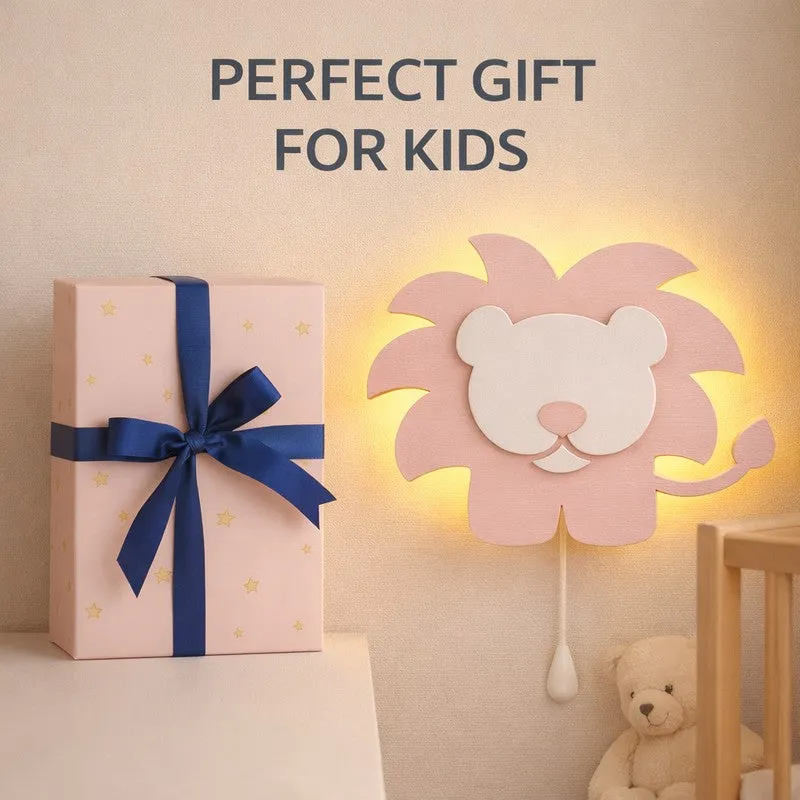 Pureva Lion Battery Operated MDF Wall Lamp - Pink media 9