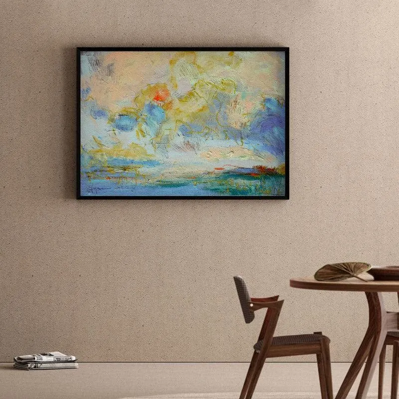 Celebrate golden Wall Painting - Black Frame media 1