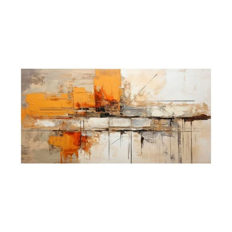 Abstract Golden Circles Poly Canvas Wall Painting media 4